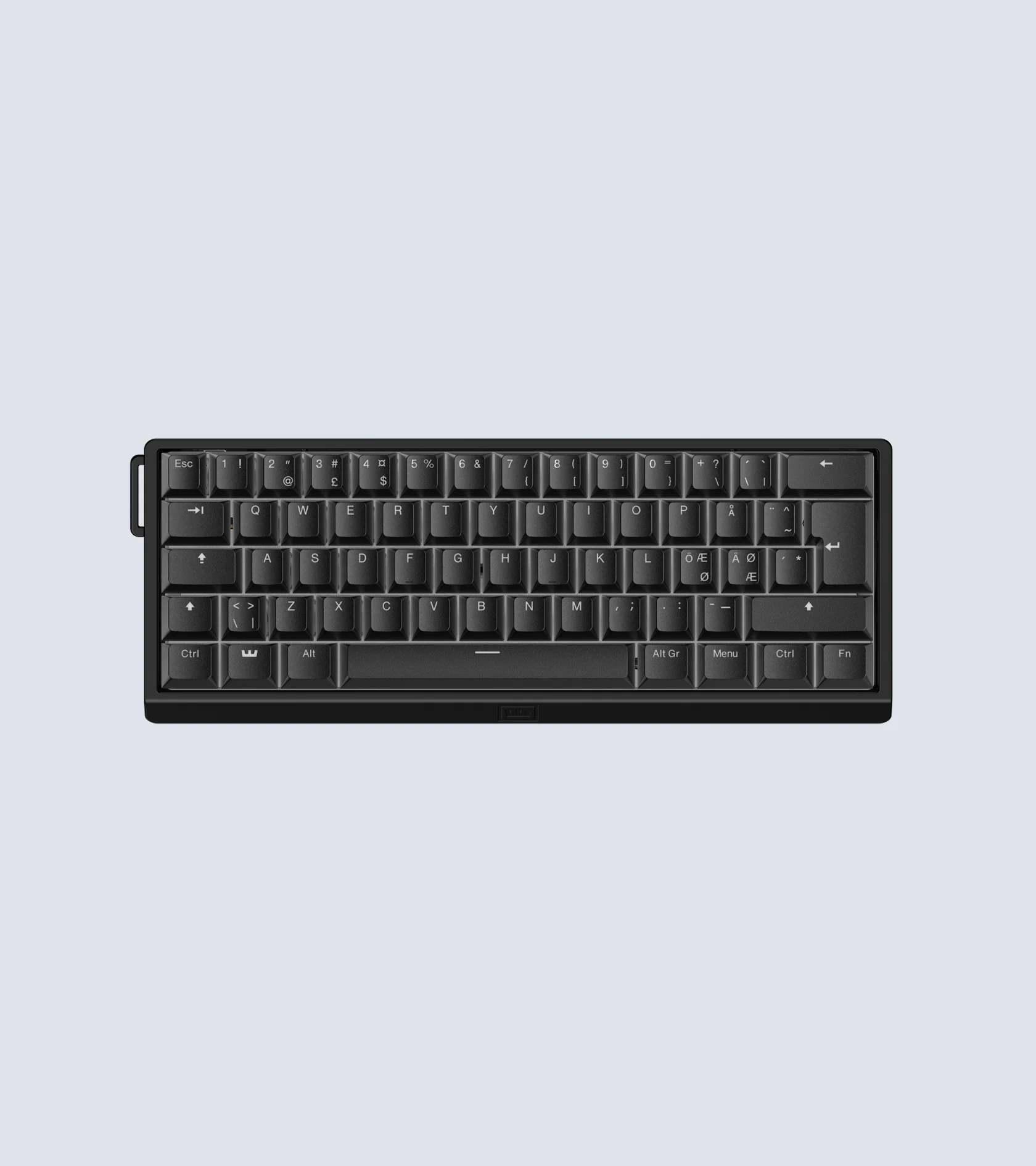 Wooting 60HE V2 with Nordic keycap layout